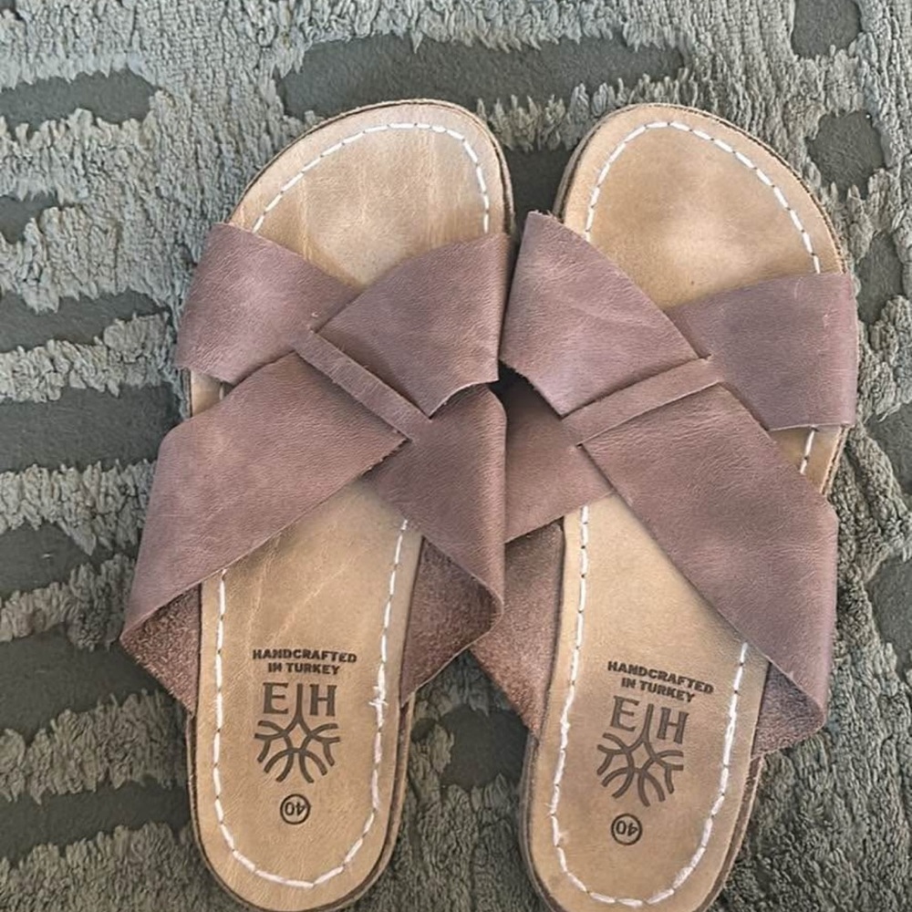 Grounding Tan Sandals handmade